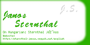 janos sternthal business card